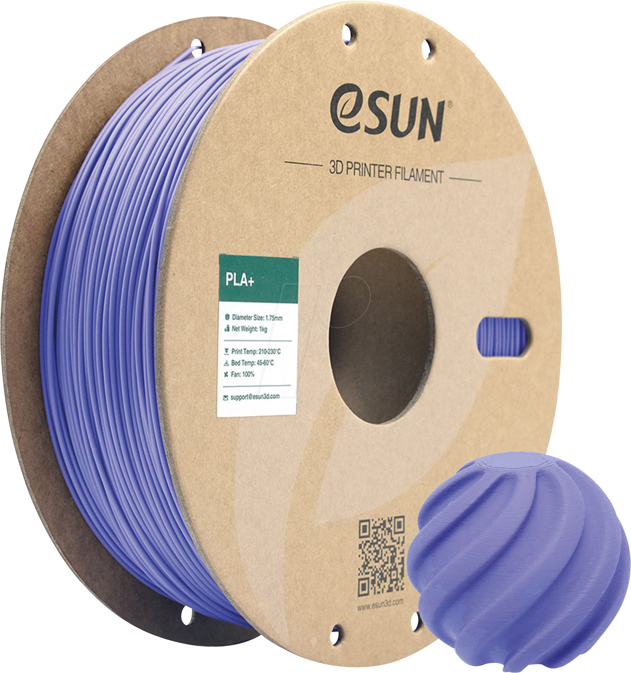 ESUN 72201507 - Filament, PLA+, 1,75 mm, veryperi, 1 kg