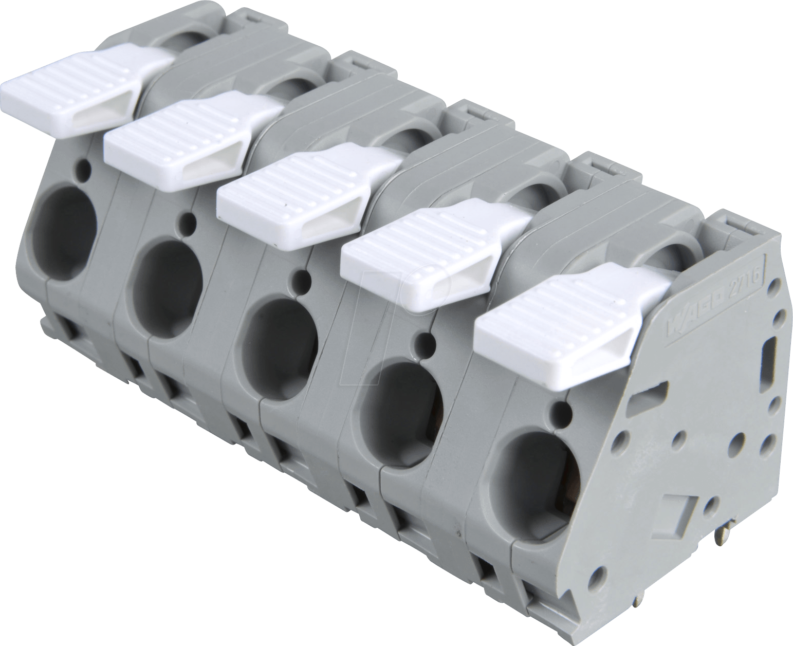 WAGO 2716-205 - Hochstrom-Klemmleiste, RM 15,0 mm, 76A, 5-pol