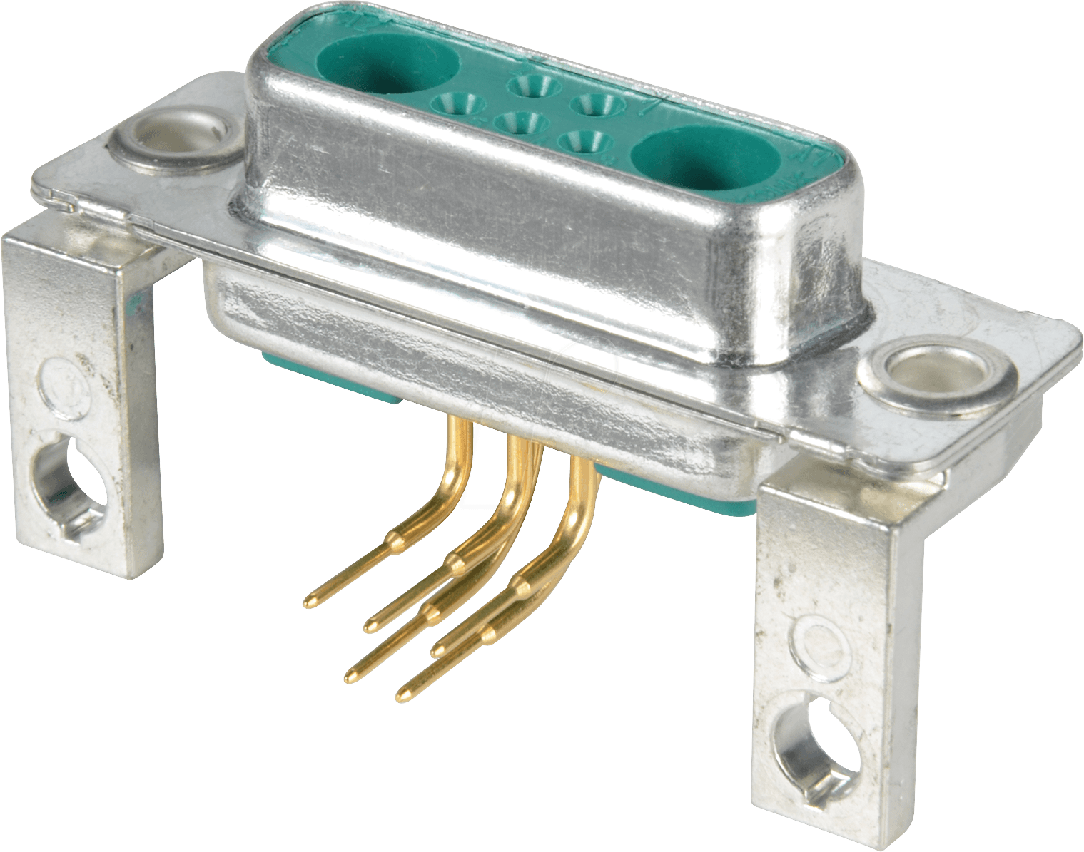 MIX-BUW 7W2 - D-SUB-Koax Buchse für Mischbestückung, Print, gewinkelt