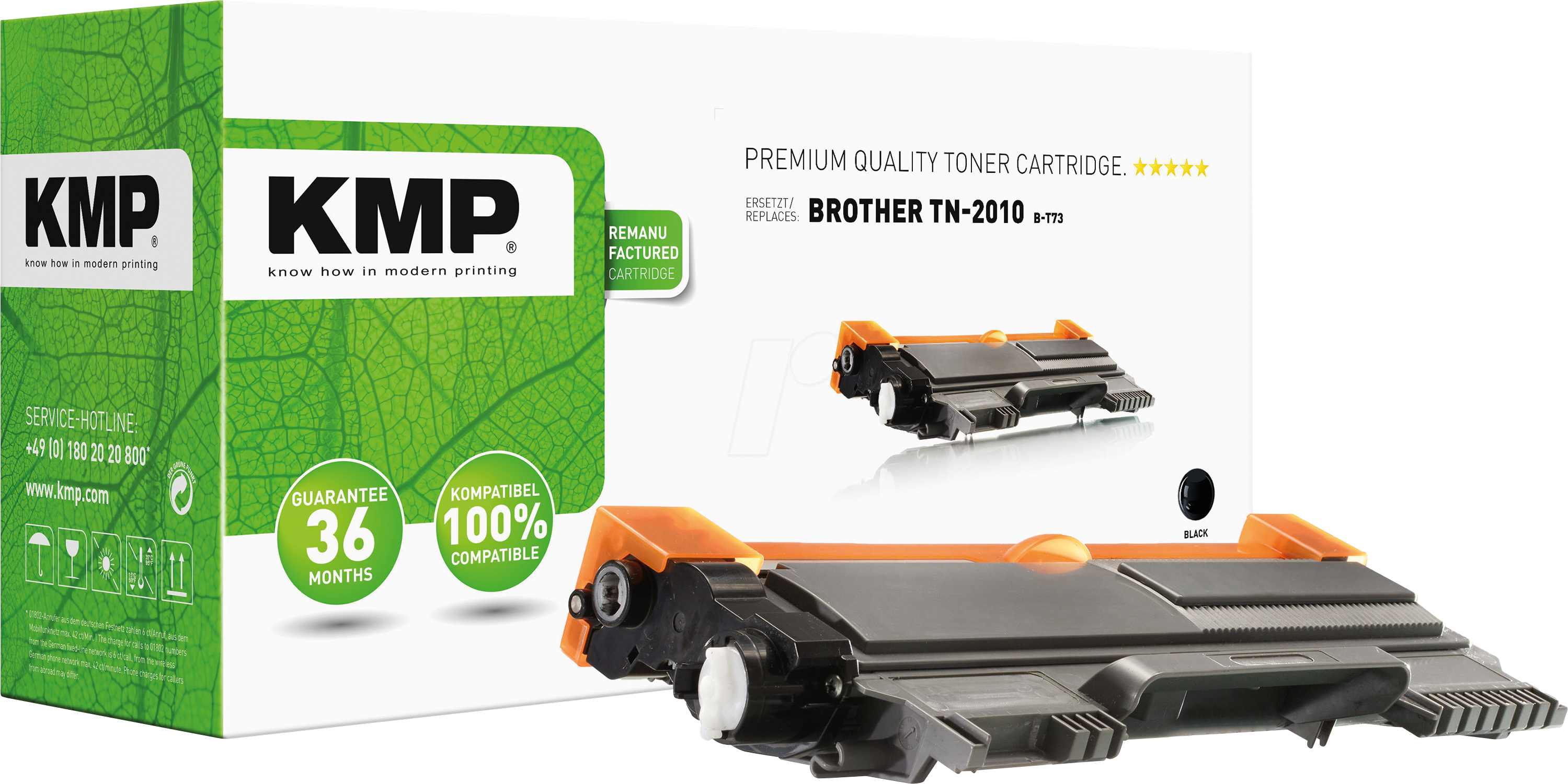 KMP 1257,0000 - Toner, Brother, schwarz, TN-2010, rebuilt