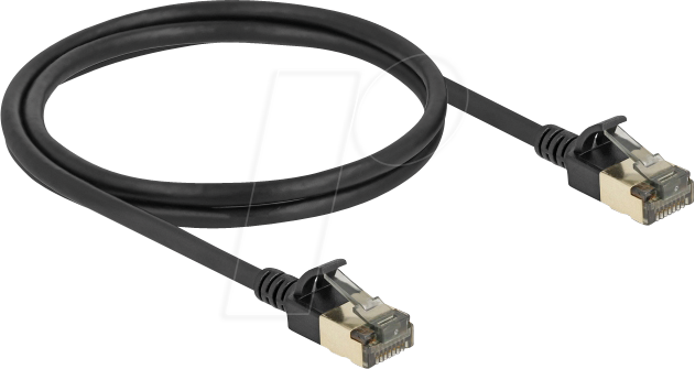 DELOCK 80339 - Patchkabel Cat.8.1 F/FTP Slim Pro 1 m schwarz