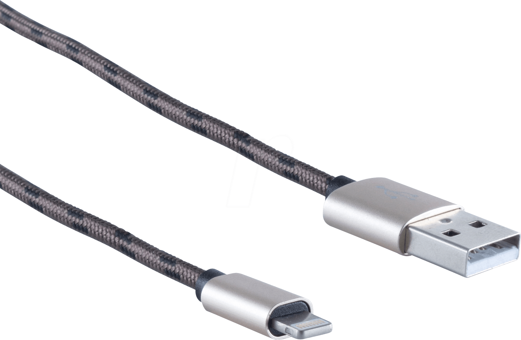 SHVP BS1450078 - USB-A-Stecker > Lightning Stecker Nylon braun 0,9m