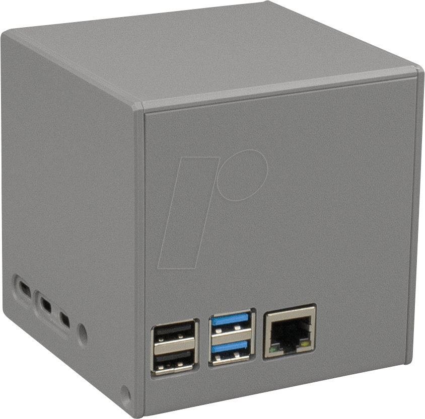 RPI CASE4 CB-DG - Gehäuse für Raspberry Pi 4, CUBE, dunkelgrau