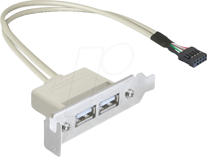 DELOCK 83119 - Slotblech - USB 2.0 2x Port Low Profile
