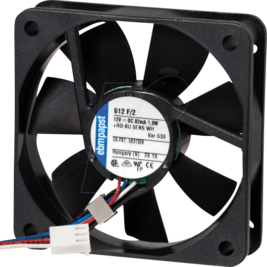 PCL 612F/2 - Papst Ersatzlüfter, 60x60x15 mm