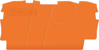 WAGO 2000-1392 - Abschluss- und Zwischenplatte für WAGO 2000, orange