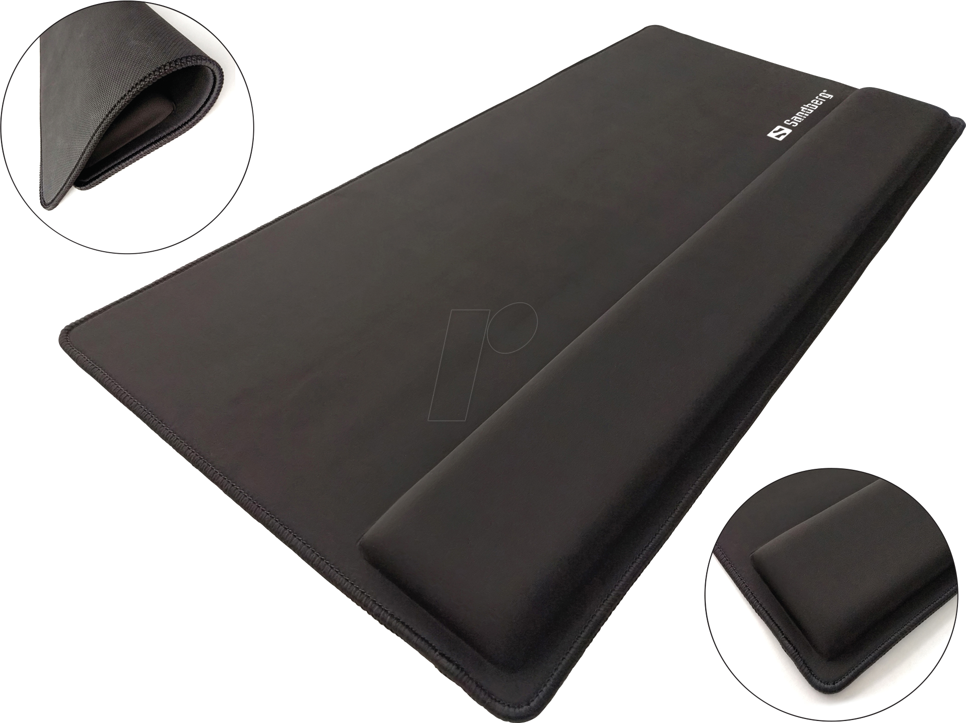 SANDBERG 520-35 - Mauspad, mit Handgelenkauflage, schwarz