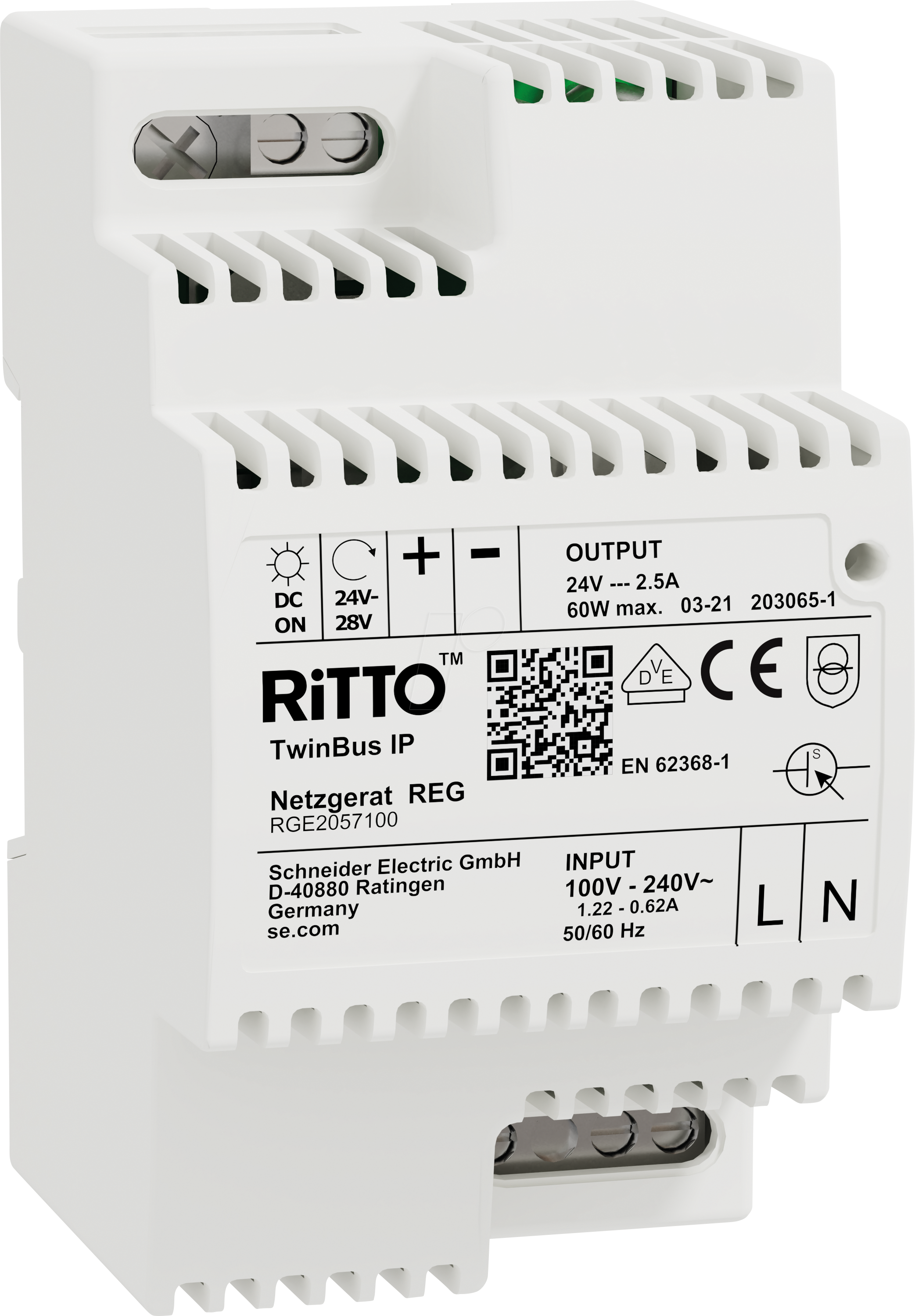 RITTO RGE2057100 - TwinBus IP Netzgerät, 24 V DC, 60 W