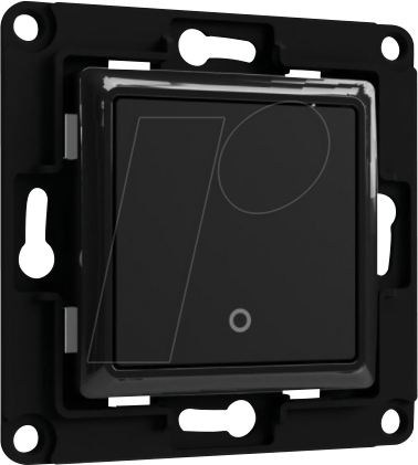 SHELLY WS1 B - Shelly Wandtaster, schwarz, 1-fach