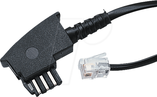 Thumbnail - TAE 4NWS-I 3M - TAE Anschlusskabel, N Stecker / Modular Stecker, 3 m