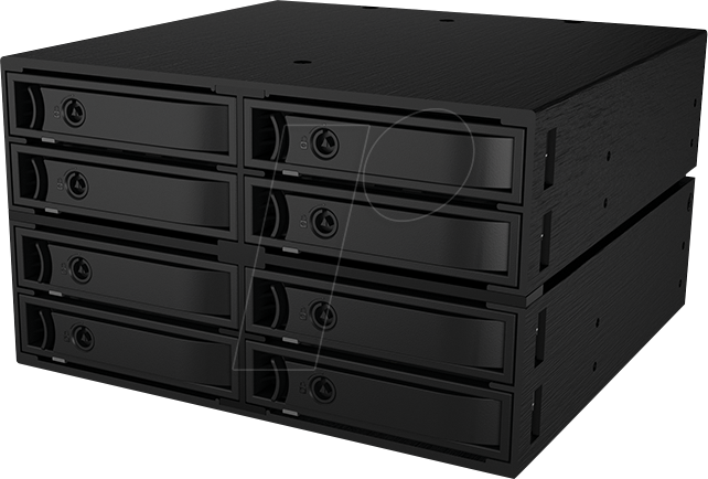 ICY IB-2281SAS - Wechselrahmen 2x 5.25 für 8x 2.5 SAS/SATA, 12 Gb/s