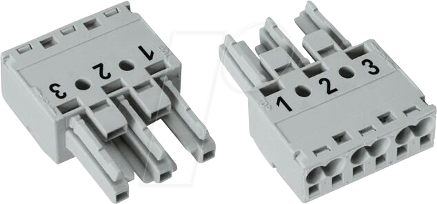 WAGO 770-243 - WINSTA® MIDI Buchse, 3-pol, ohne Zugentlastung