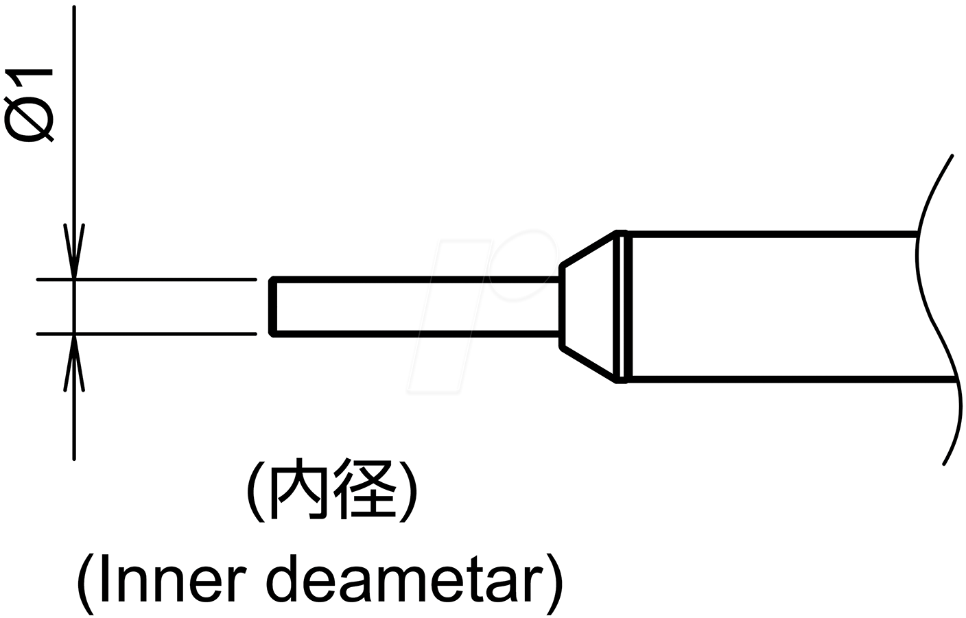 HAK NA01-C10 - Heißluftdüse NA01-C10, Ø 1 mm