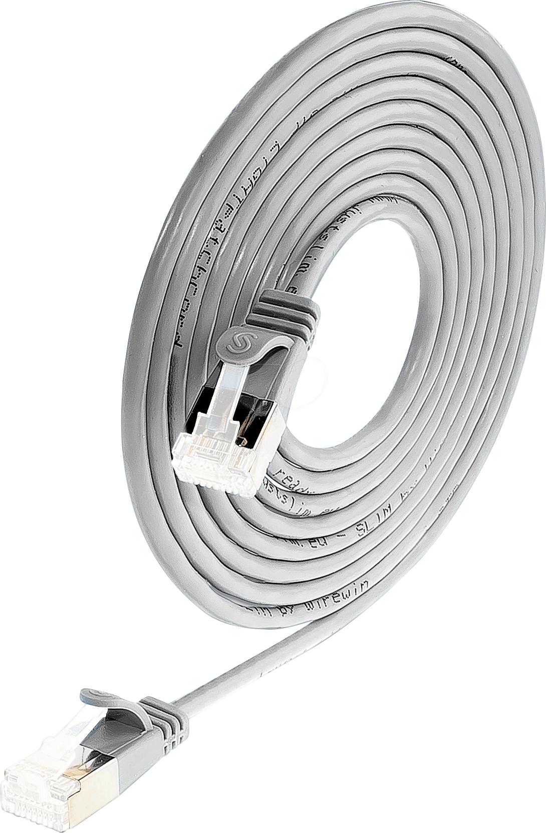 Thumbnail - SLIM SL6A 1 GR - Cat.6a SLIM-Light-Kabel, U/FTP, 1 m, grau