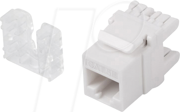 LBG KSU51000 - Keystone Modul, RJ45 Cat.5/5e UTP 180° Buchse, weiß