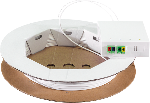 Thumbnail - LOGILINK FB4LC40 - FTTH-Anschlussbox, 2x LCD/APC, mit 40 m Anschlusskabel