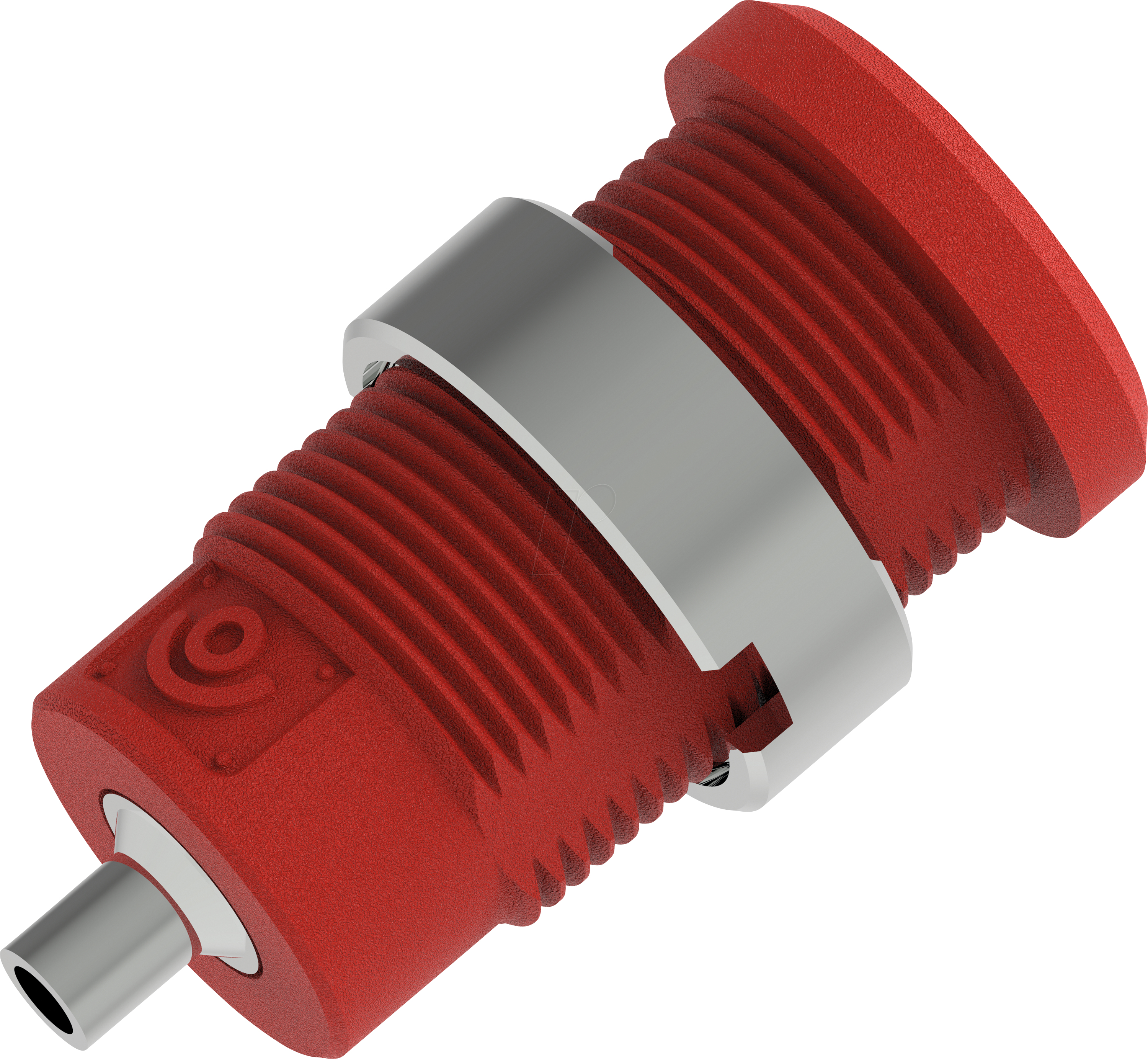 PJP 3274-C-R - Sicherheits-Bananenbuchse, 4 mm, Flachstecker, rot