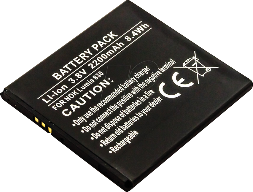 AKKU 10853 - Smartphone-Akku für Nokia-Geräte, Li-Ion, 2200 mAh