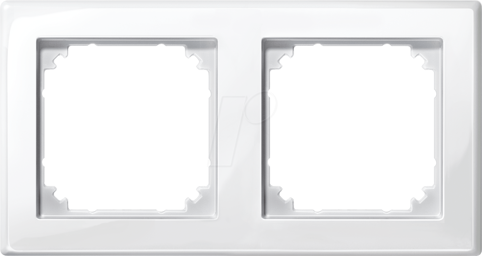 EL MS 478219 - M-SMART, Rahmen, 2-fach, polarweiß, glänzend