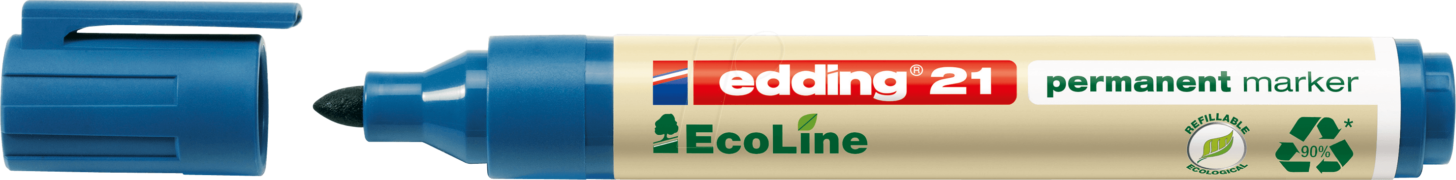 EDDING 21BL - Permanentmarker, umweltfreundlich, blau