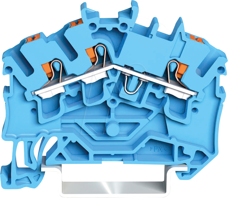 WAGO 2202-6304 - Durchgangsklemme, 3-Leiter, Ø 0,25 - 4 mm²