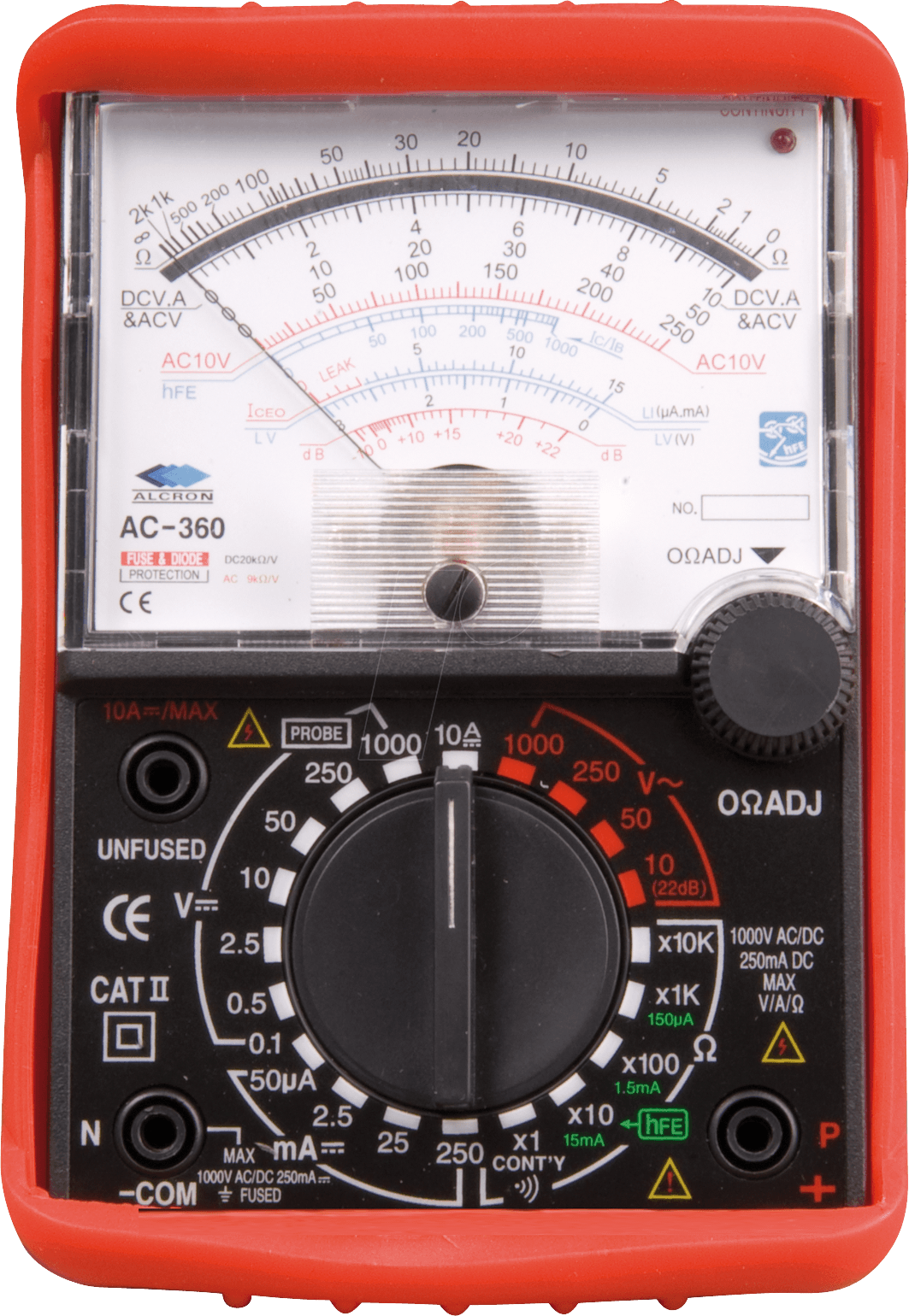 MT 250 - Multimeter, analog, AC/DC