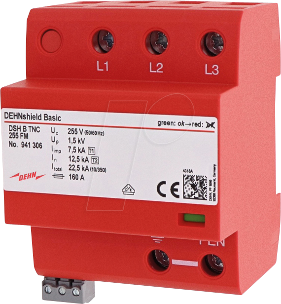 DSH B TNC 255 FM - Kombiableiter, TN-C, (3+0 Schaltung),Fernmelde