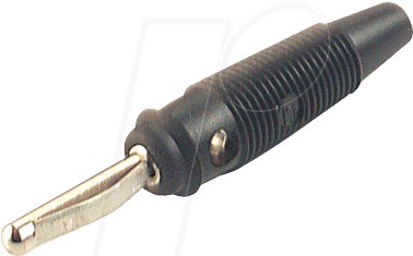 VQ 30 SW - Vollkontaktstecker 4 mm, mit Querloch, schwarz