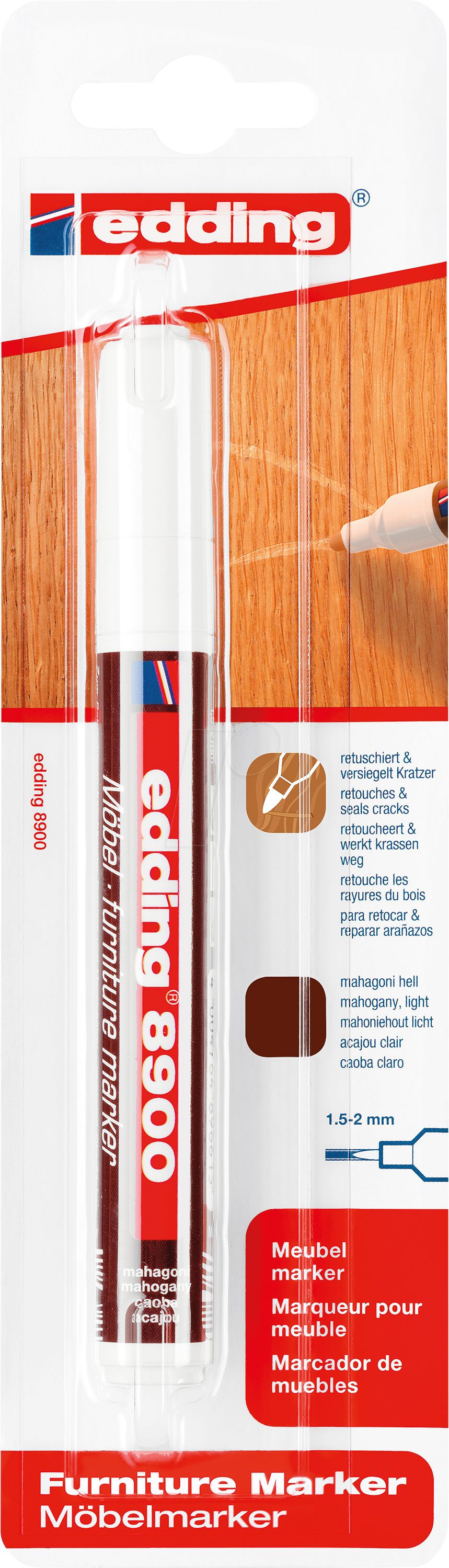 EDDING 8900-4612 - Möbelmarker mahagoni