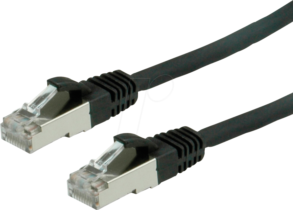 Thumbnail - VALUE 21991225 - Patchkabel Cat.6 S/FTP PIMF schwarz 0.5 m