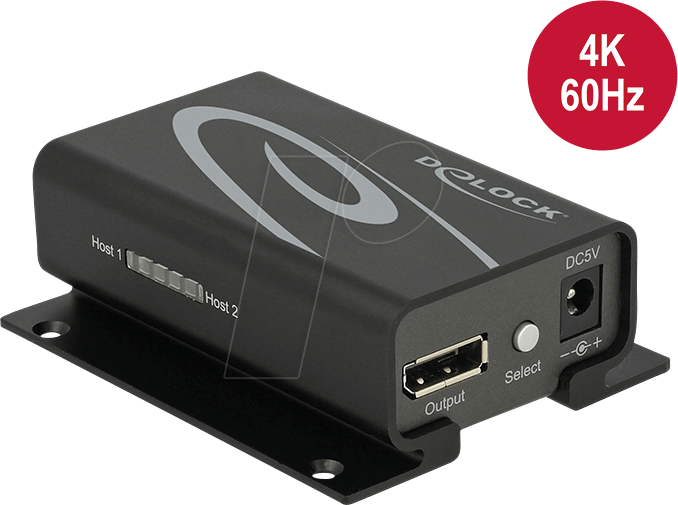DELOCK 87697 - DP. 1.2 Switch 2xDisplayp. in>1x Displayp.out 4K
