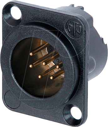 NEU NC6MD-LX-B - XLR-Chassisstecker, 6-pol, schwarz