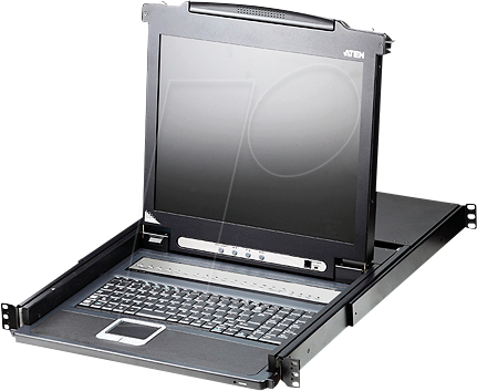 ATEN CL1016M - 19 Zoll KVM Konsole, 17'' TFT mit Tastatur DE