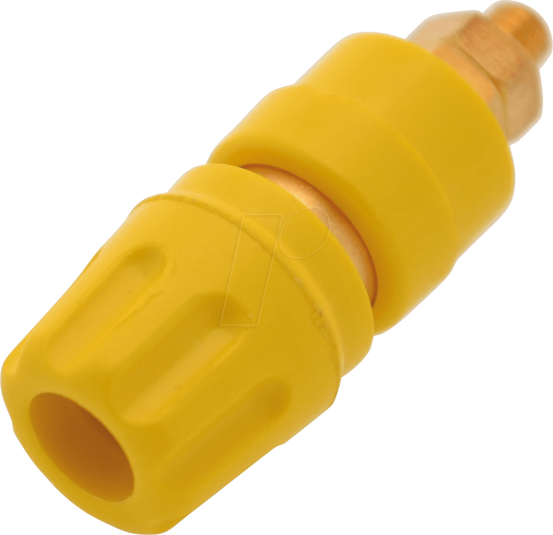 PKI 10 A AU GE - Polklemme, 4 mm, gelb, vergoldet