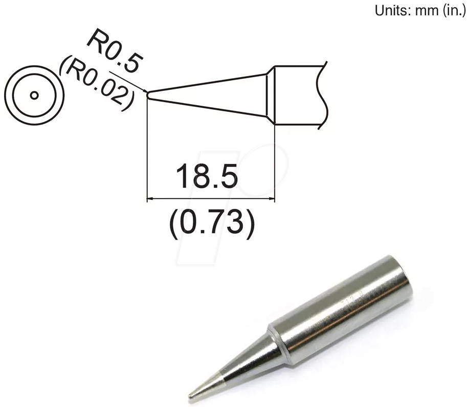 HAK T19-B - Lötspitze T19-B, 0,5 mm, konisch