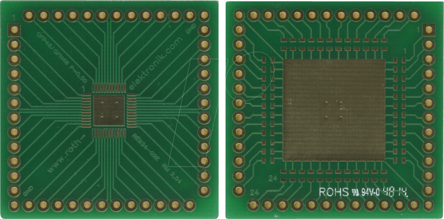 RE 934-02E - Multiadapter QFP48 & QFN48 P=0,50 mm RM 2,54 mm