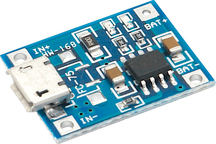 DEBO2 3.7LI 1.0A - Entwicklerboards - Ladeplatine für 3,7V Li-Akkus, Micro-USB, 1A