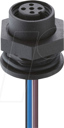 LUT 1221-08-100 - Einbaukupplung, M12, 8 pol, A-kodiert, IP67, schwarz