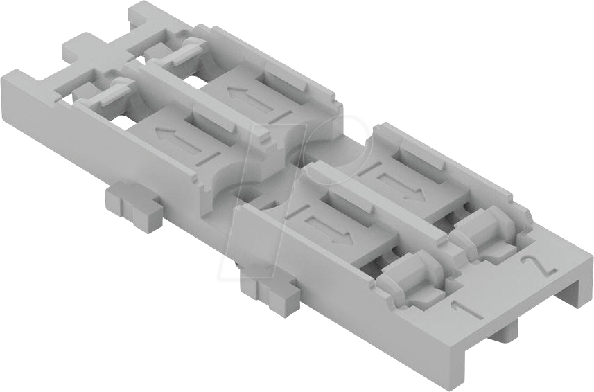 WAGO 221-2532 - Befestigungsadapter mit Rastfuß 2-fach