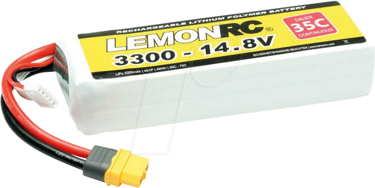 LRC 4S 3300 - LiPo Akku LEMONRC 3300 - 14.8V (35C)