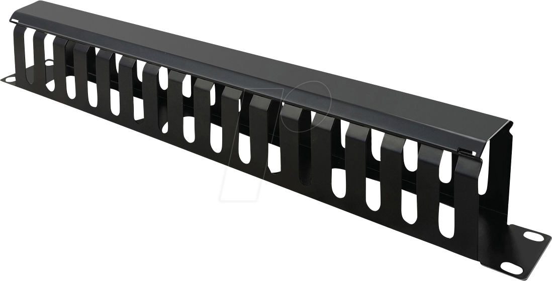 Thumbnail - VALUE 26990306 - 19''-Frontplatte 1 HE, schwarz, mit Rangierkanal 40 x 80 mm