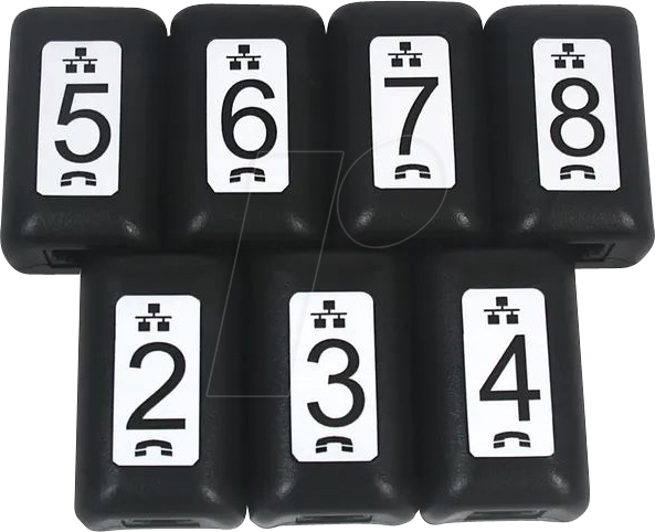 SOFTING 226508 - Wiremap Identifikatoren, Set mit 7 Stück, #2 - #8