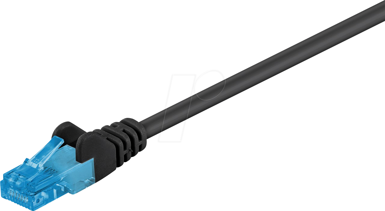 GOOBAY 55404 - Cat.6a U/UTP Patchkabel, CU, schwarz, 0,25 m