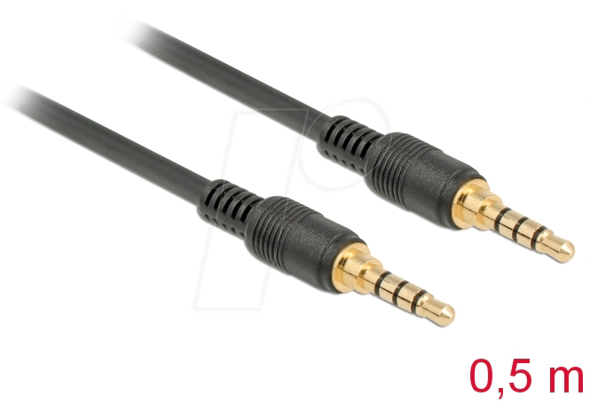 DELOCK 85592 - Kabel Klinke, 3,5 mm, 0,5 m