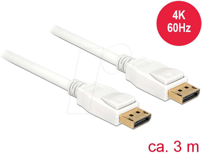 DELOCK 84878 - DisplayPort 1.2 Kabel, St. > St., 4K@60Hz, 3 m