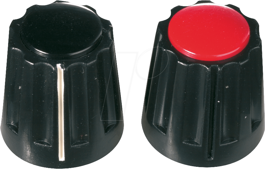 KNOPF 14M-6 SW - Potentiometerknopf für Achse Ø 6 mm, schwarz