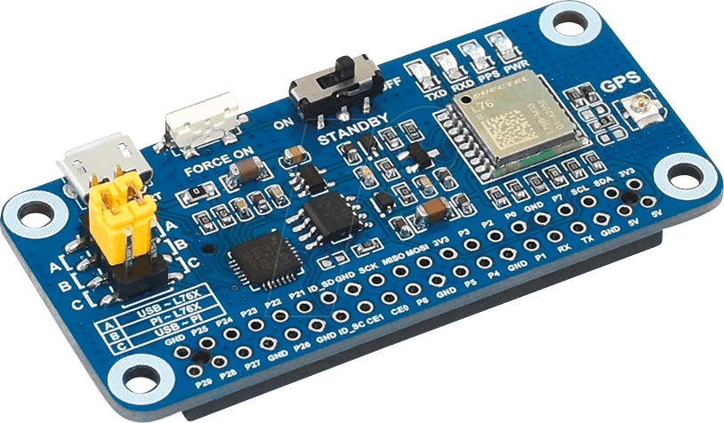 RPI SHD GPS L76X - Raspberry Pi Shield - Multi-GNSS, L76X
