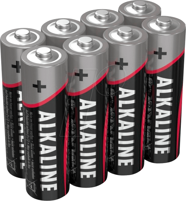 ANS 5015280 - Red, Alkalinebatterie, AA (Mignon), 8er-Pack
