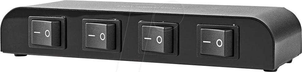 N ASWI2614BK - Lautsprecher Umschaltpult, 4 fach, Klemmschrauben