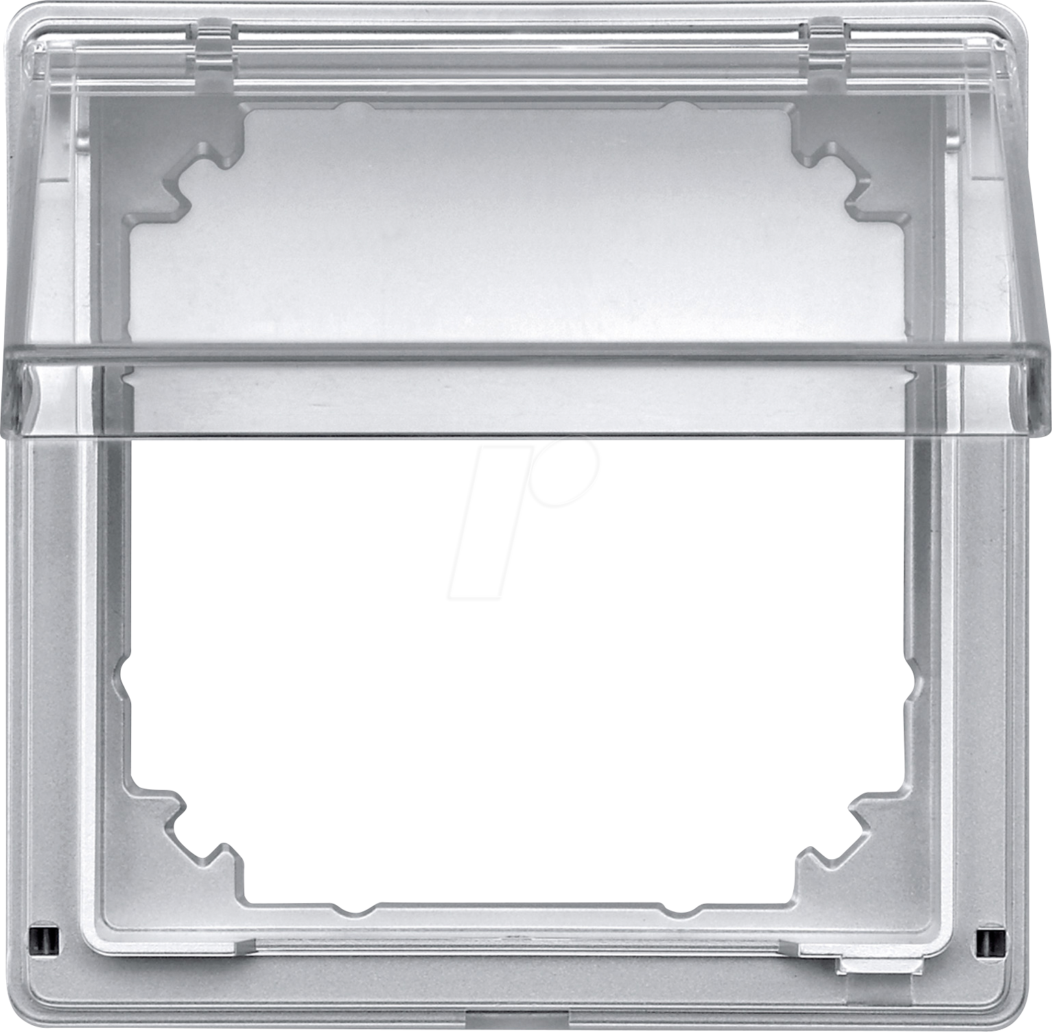 MERTEN 516960 - Zwischenring mit transparentem Klappdeckel, aluminium